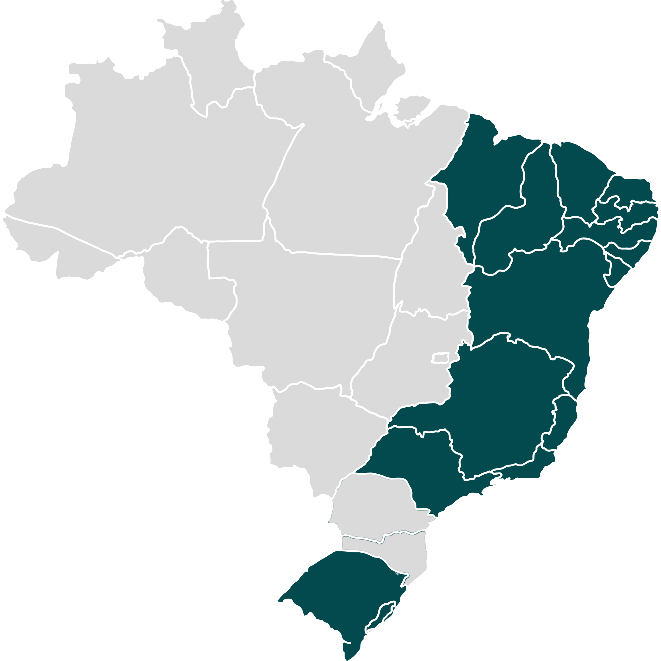 Mapa do Brasil - Geografia dos Investimentos